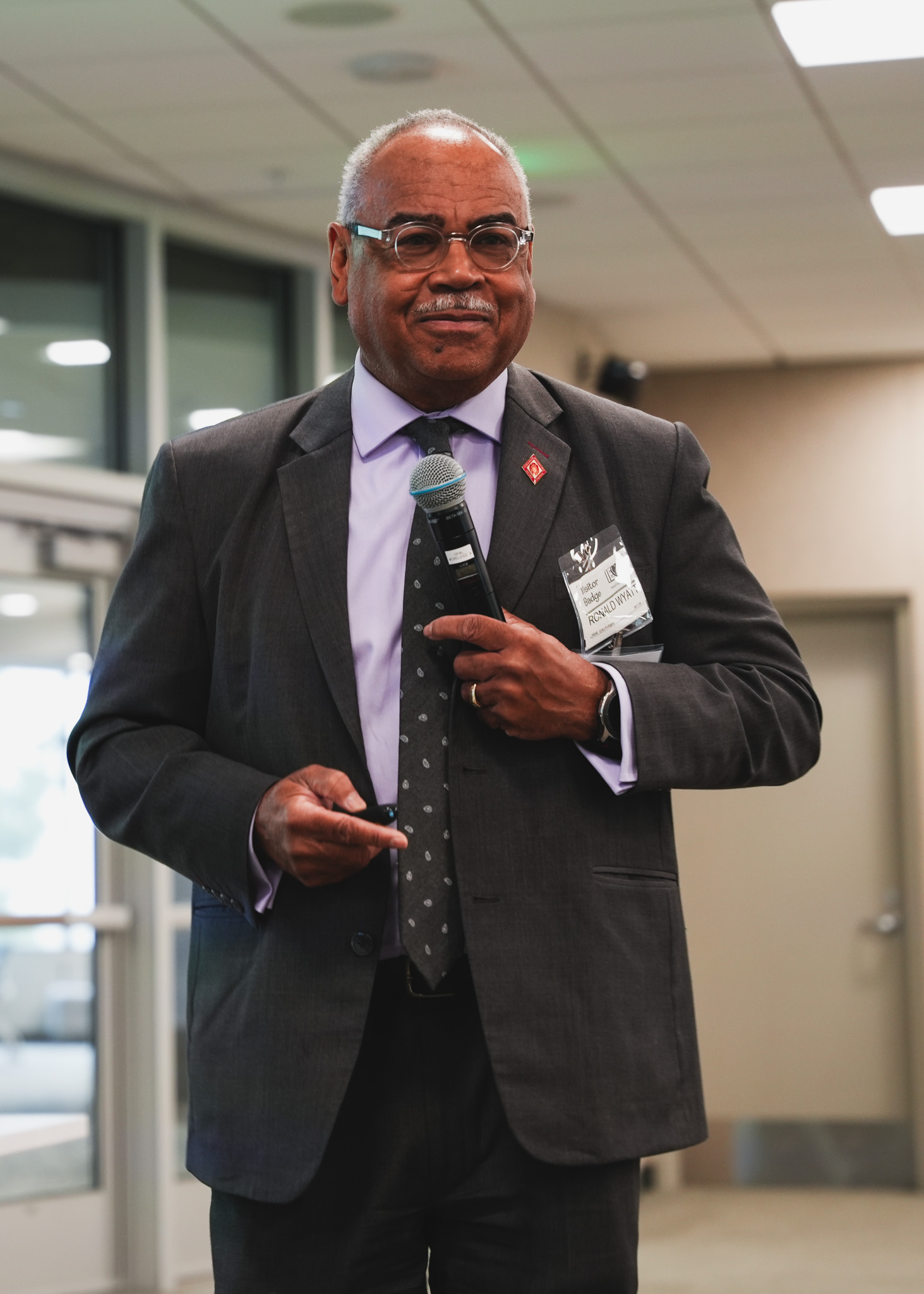 Dr. Ronald Wyatt speaking at the event.