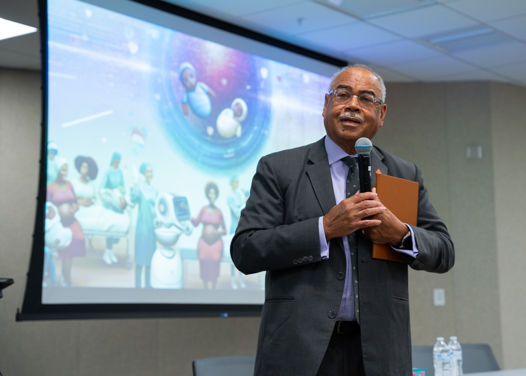 Dr. Ronald Wyatt speaking at the event.